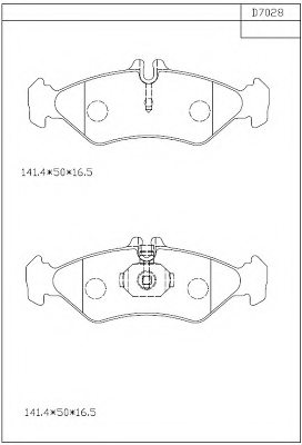 ASIMCO KD7028 Brake Pad Set, disc brake